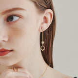 ciite' シーテ ピアス(両耳用) 【 金属アレルギー対応 】 モチーフロングピアス サージカルステンレス (両耳用) ゴールド FREE