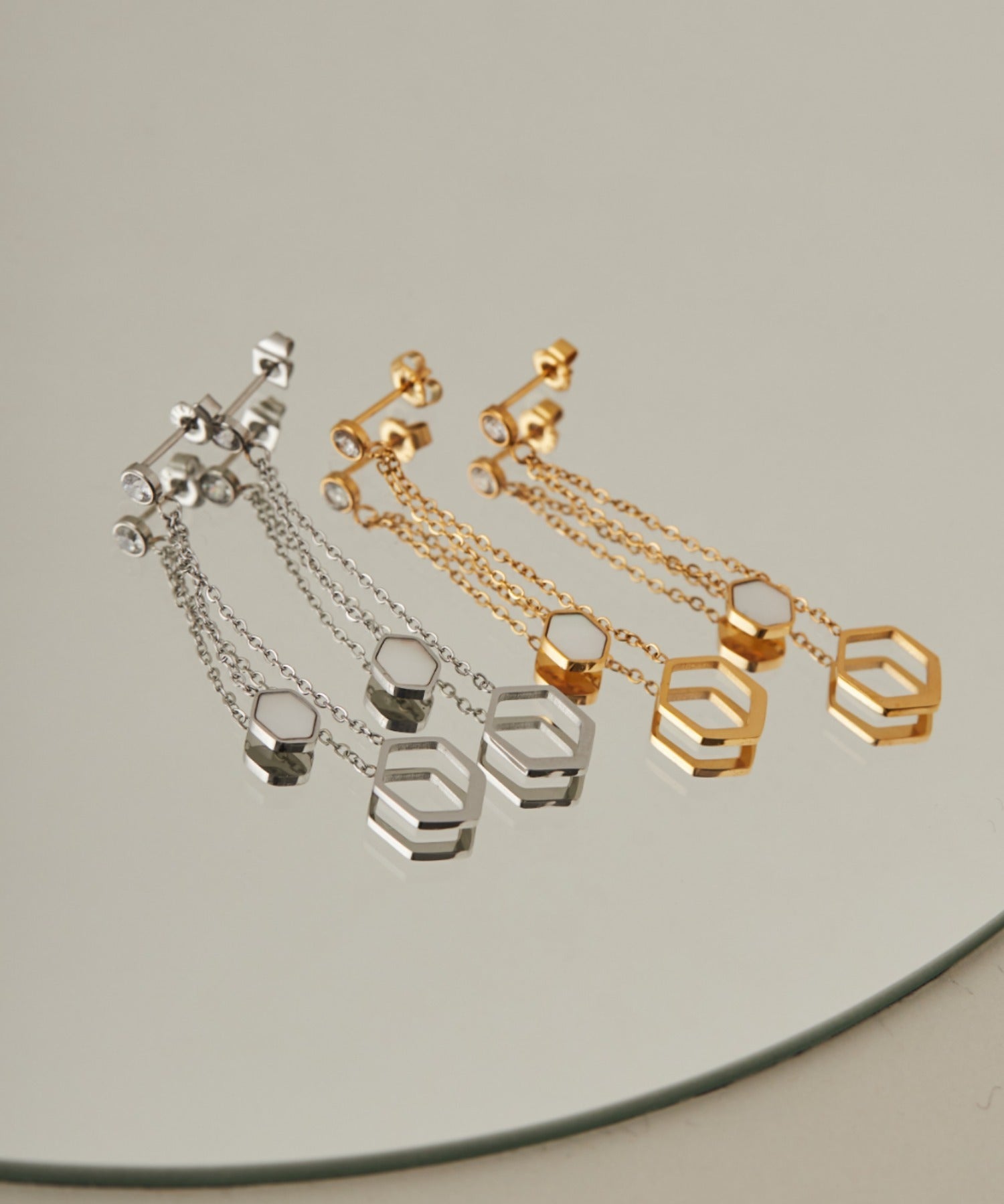 ciite' シーテ ピアス(両耳用) 【 金属アレルギー対応 】 モチーフロングピアス サージカルステンレス (両耳用)