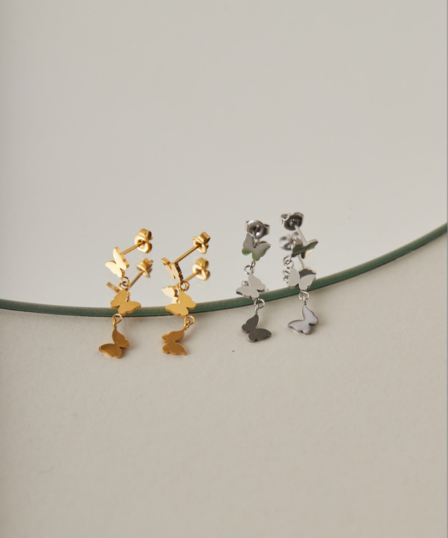 ciite' シーテ ピアス(両耳用) 【 金属アレルギー対応 】 バタフライピアス サージカルステンレス (両耳用)