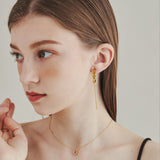 ciite' シーテ ピアス(両耳用) 【 金属アレルギー対応 】 モチーフロングピアス サージカルステンレス (両耳用)