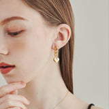 ciite' シーテ ピアス(両耳用) 【 金属アレルギー対応 】 ハートチェーンピアス サージカルステンレス (両耳用)