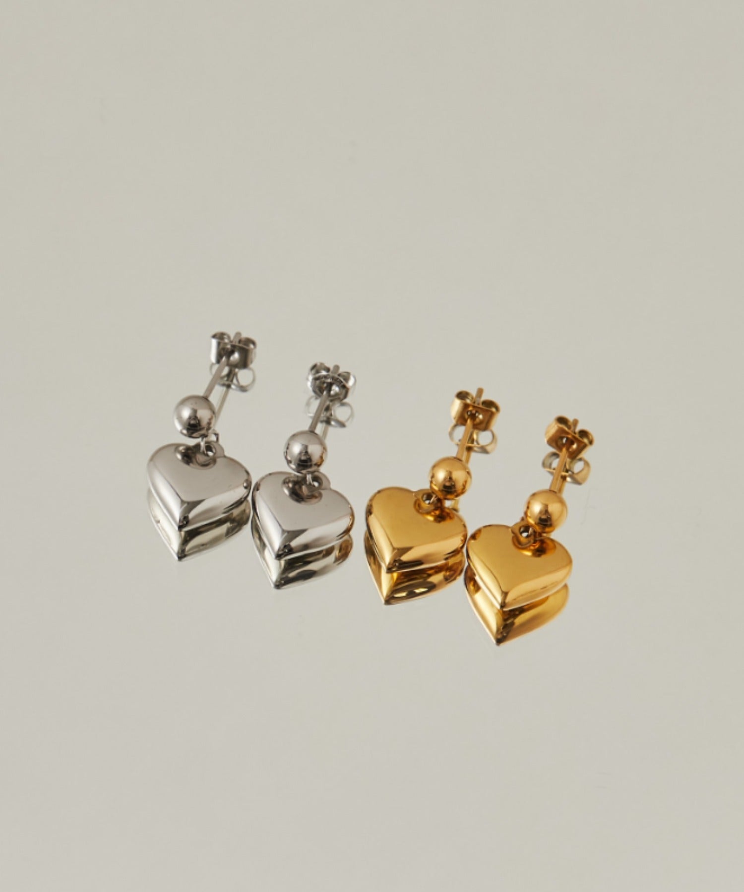 ciite' シーテ ピアス(両耳用) 【 金属アレルギー対応 】 ハートモチーフピアス サージカルステンレス (両耳用)