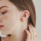 ciite' シーテ ピアス(両耳用) 【 金属アレルギー対応 】 ビジューフープピアス サージカルステンレス (両耳用)