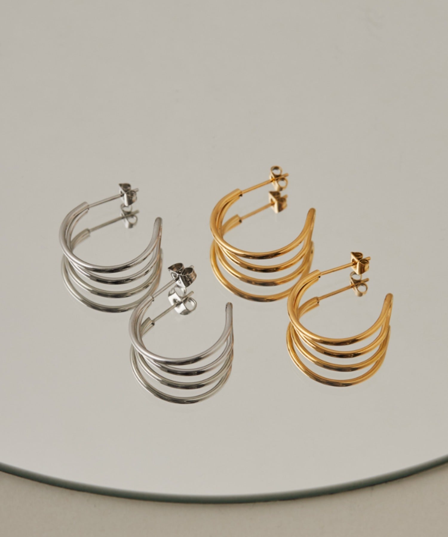 ciite' シーテ ピアス(両耳用) 【 金属アレルギー対応 】 シンプルモチーフピアス サージカルステンレス (両耳用)