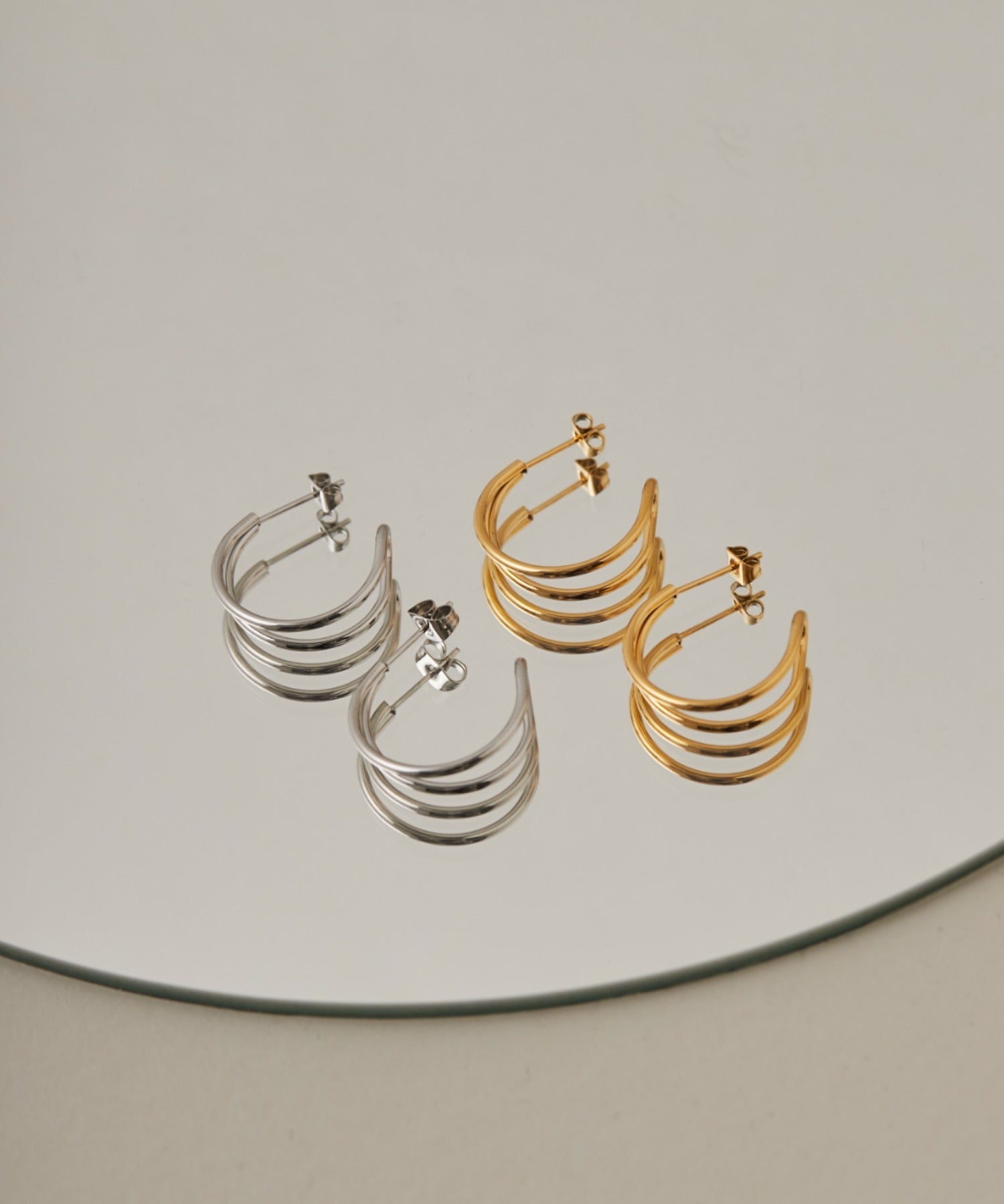 ciite' シーテ ピアス(両耳用) 【 金属アレルギー対応 】 シンプルモチーフピアス サージカルステンレス (両耳用)