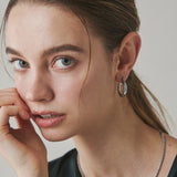 ciite' シーテ ピアス(両耳用) 【 金属アレルギー対応 】 シンプルリングフープピアス サージカルステンレス (両耳用) シルバー