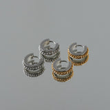 ciite' シーテ ピアス(両耳用) 【 金属アレルギー対応 】チェーンフープピアス サージカルステンレス (両耳用)