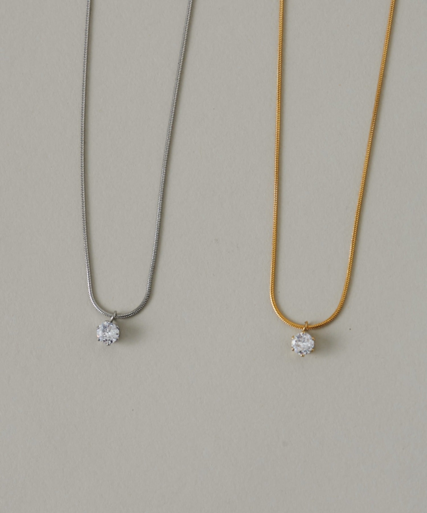 ciite' シーテ ネックレス 【 金属アレルギー対応 】シンプルビジューネックレス サージカルステンレス