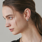 ciite' シーテ ピアス(両耳用) 【 金属アレルギー対応 】 ダブルライン ツイストフープピアス サージカルステンレス (両耳用)