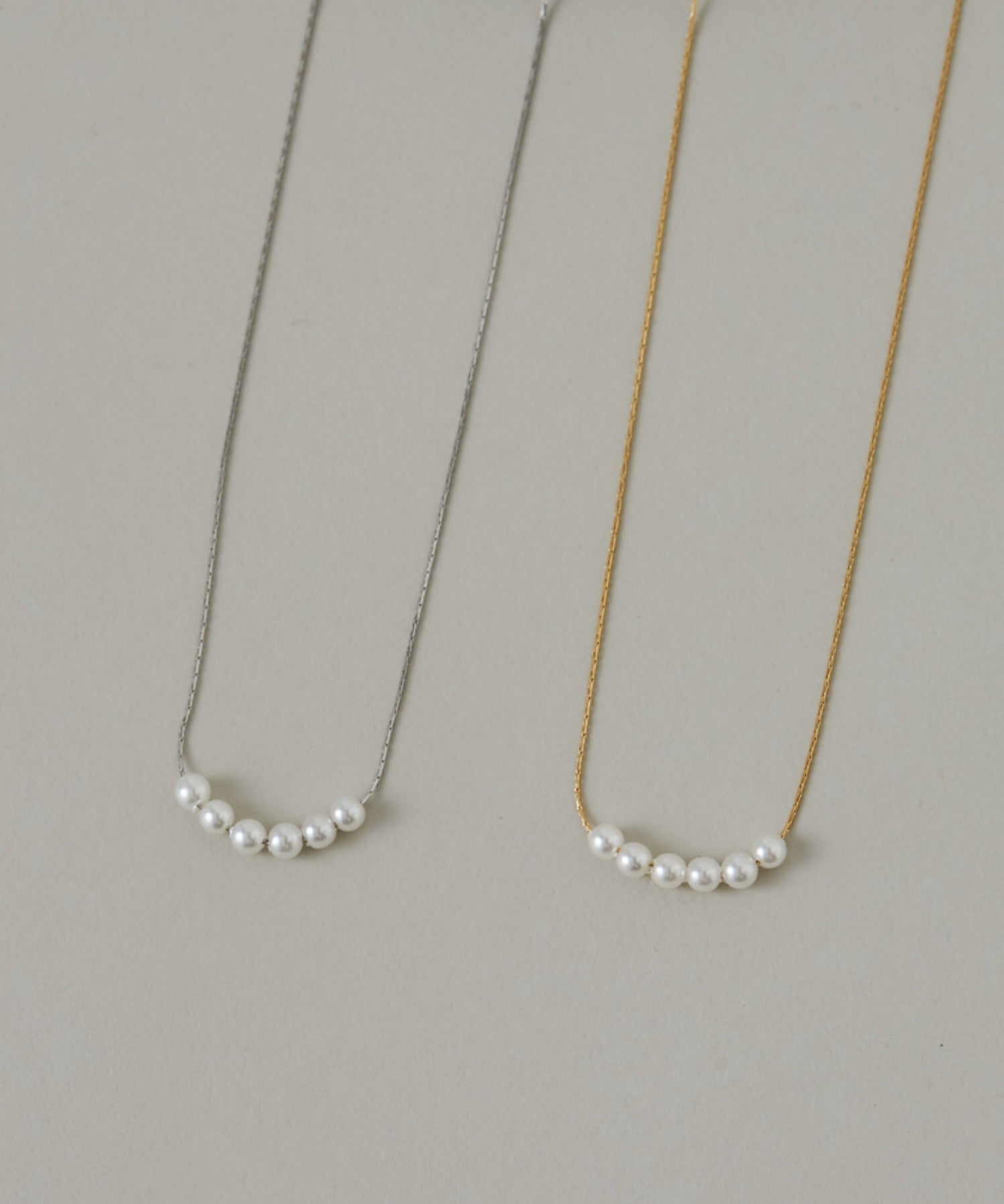ciite' シーテ ネックレス 【 金属アレルギー対応 】 6連ミニパールネックレス サージカルステンレス
