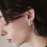 ciite' シーテ ピアス(両耳用) 【 金属アレルギー対応 】 バイカラー フープピアス サージカルステンレス (両耳用) ホワイト系その他 FREE