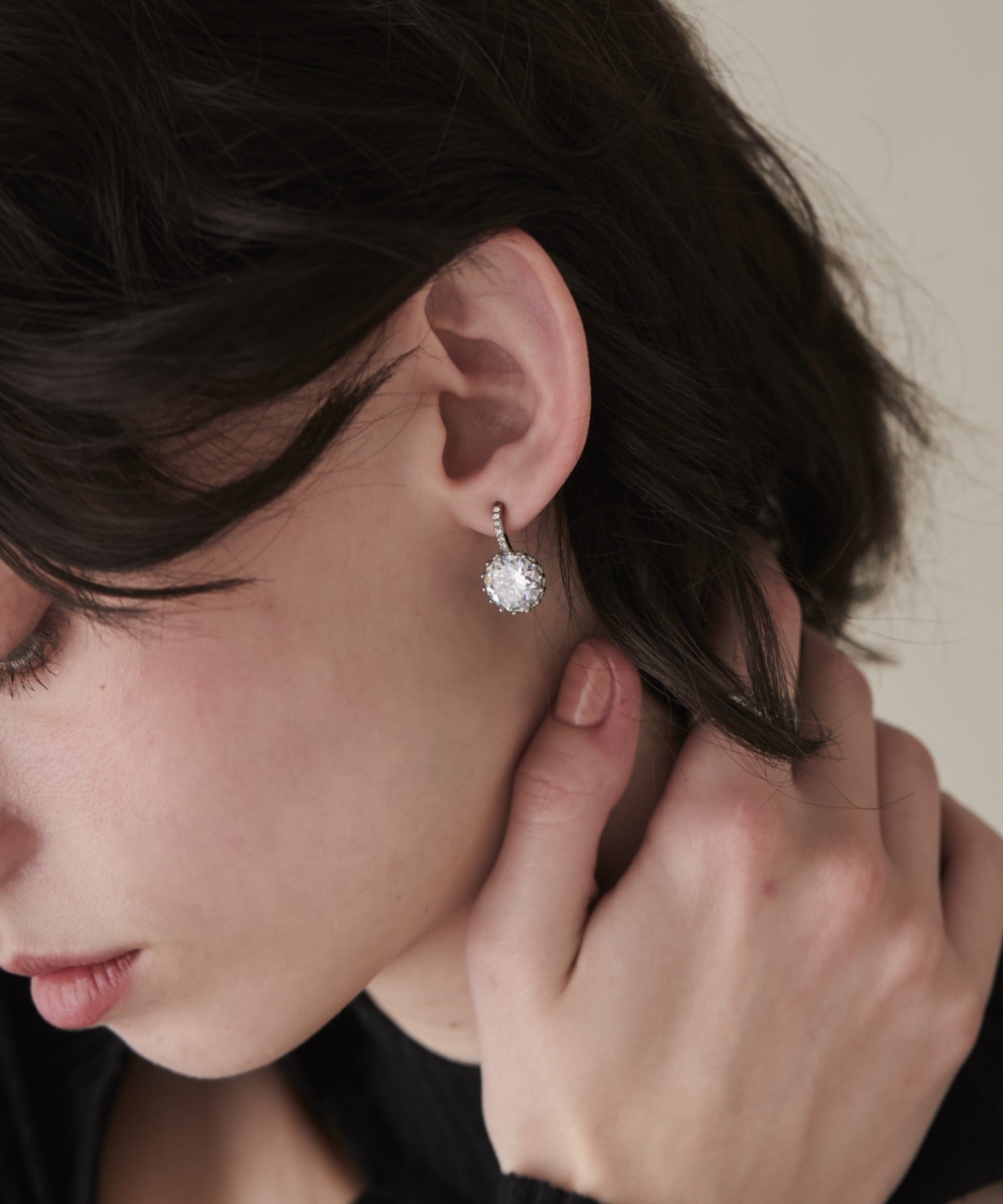ciite' シーテ ピアス(両耳用) 【 金属アレルギー対応 】 ビジューモチーフピアス サージカルステンレス (両耳用) シルバー FREE