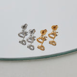 ciite' シーテ ピアス(両耳用) 【 金属アレルギー対応 】 シンプル ミニハートピアス サージカルステンレス (両耳用)