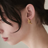 ciite' シーテ ピアス(両耳用) 【 金属アレルギー対応 】 ノットデザインピアス サージカルステンレス (両耳用) ゴールド FREE