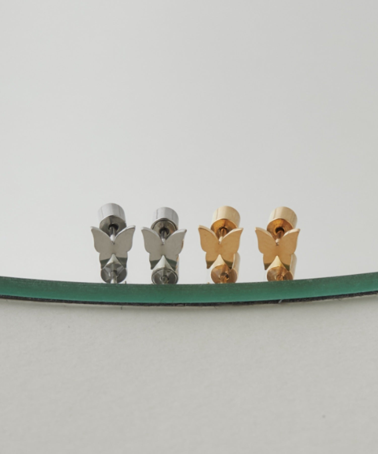 ciite' シーテ ピアス(両耳用) 【 金属アレルギー対応 】 ミニバタフライモチーフピアス サージカルステンレス (両耳用)