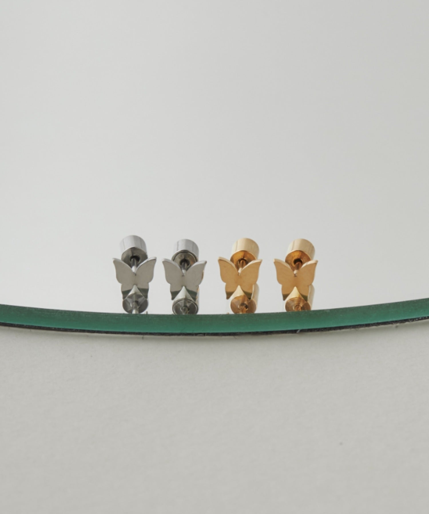 ciite' シーテ ピアス(両耳用) 【 金属アレルギー対応 】 ミニバタフライモチーフピアス サージカルステンレス (両耳用)