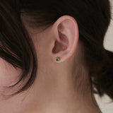 ciite' シーテ ピアス(両耳用) 【 金属アレルギー対応 】 シンプルカラービジュー ピアス サージカルステンレス (両耳用) グリーン FREE