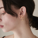ciite' シーテ ピアス(両耳用) 【 金属アレルギー対応 】 ニュアンス ラインピアス サージカルステンレス (両耳用) ゴールド FREE