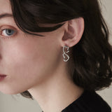 ciite' シーテ ピアス(両耳用) 【 金属アレルギー対応 】 ニュアンスデザイン ピアス サージカルステンレス (両耳用) シルバー FREE