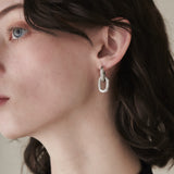 ciite' シーテ ピアス(両耳用) 【 金属アレルギー対応 】 ツイストオーバル ピアス サージカルステンレス (両耳用)