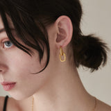 ciite' シーテ ピアス(両耳用) 【 金属アレルギー対応 】 ツイストオーバル ピアス サージカルステンレス (両耳用)