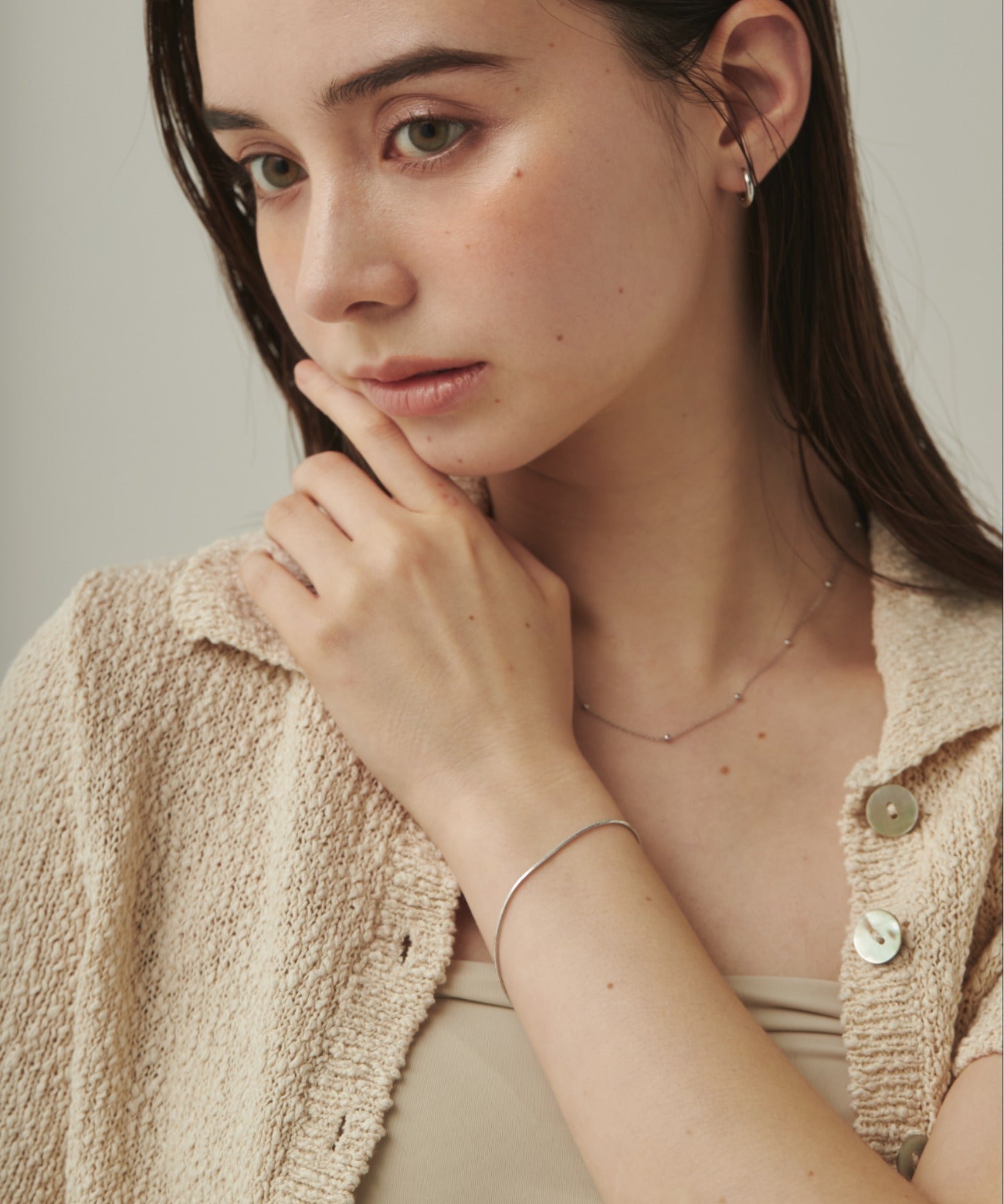 ciite' シーテ ネックレス 【 金属アレルギー対応 】simple snake bracelet / シンプルスネークチェーンブレスレット サージカルステンレス