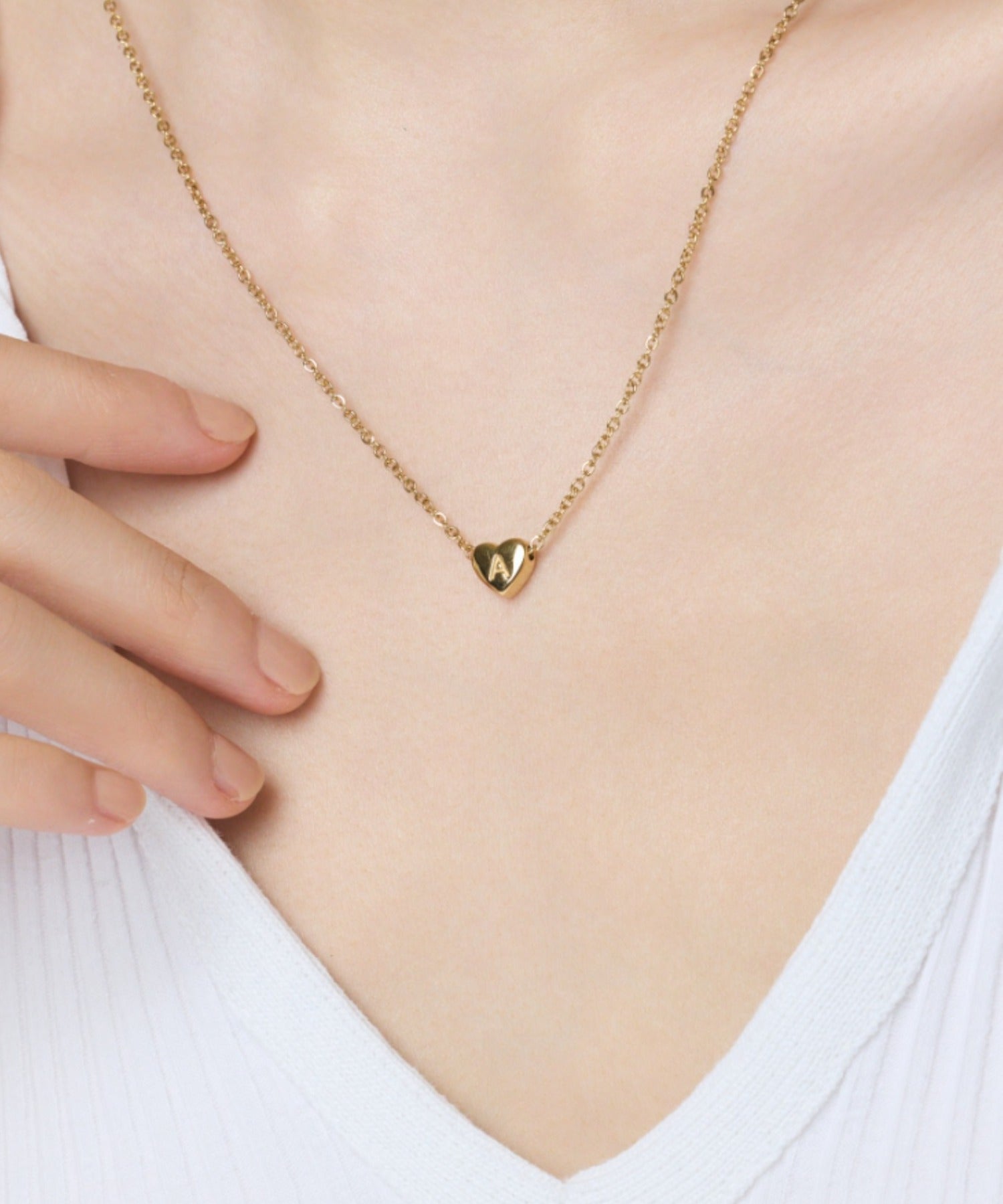 ciite' シーテ ネックレス 【 金属アレルギー対応 】 イニシャルハートネックレス サージカルステンレス