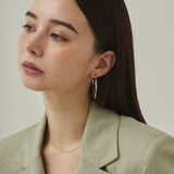 ciite' シーテ ピアス(両耳用) 【 金属アレルギー対応 】大ぶり ねじれフープピアス (両耳用) サージカルステンレス