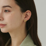 ciite' シーテ ピアス(両耳用) 【 金属アレルギー対応 】 リボンモチーフピアス サージカルステンレス (両耳用) ゴールド FREE