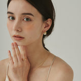 ciite' シーテ ピアス(両耳用) 【 金属アレルギー対応 】 リボンパールピアス サージカルステンレス (両耳用)