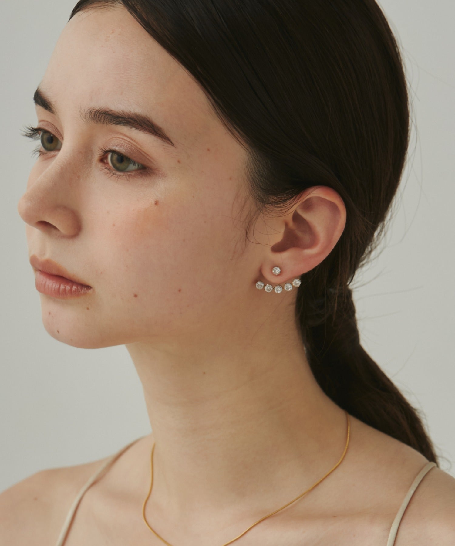 ciite' シーテ ピアス(両耳用) 【 金属アレルギー対応 】 ビジューデザインピアス サージカルステンレス (両耳用) ゴールド FREE