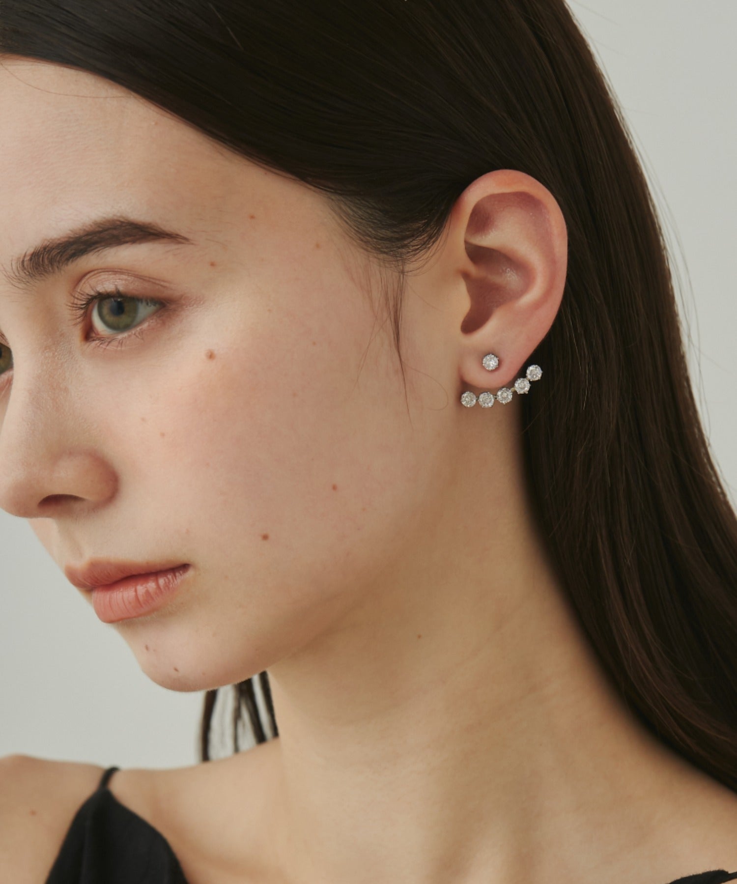 ciite' シーテ ピアス(両耳用) 【 金属アレルギー対応 】 ビジューデザインピアス サージカルステンレス (両耳用) シルバー FREE