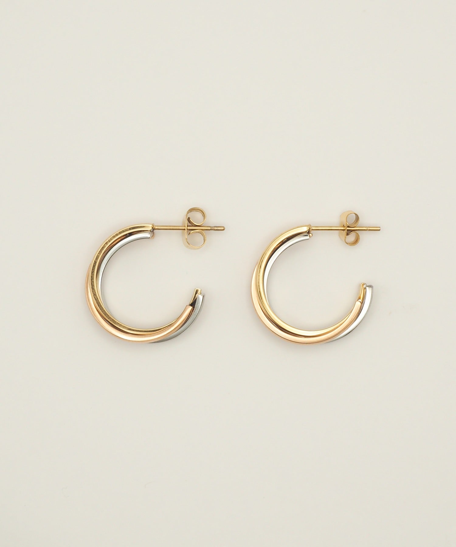 ciite' シーテ ピアス(両耳用) 【 金属アレルギー対応 】 トリプルラインピアス サージカルステンレス (両耳用)