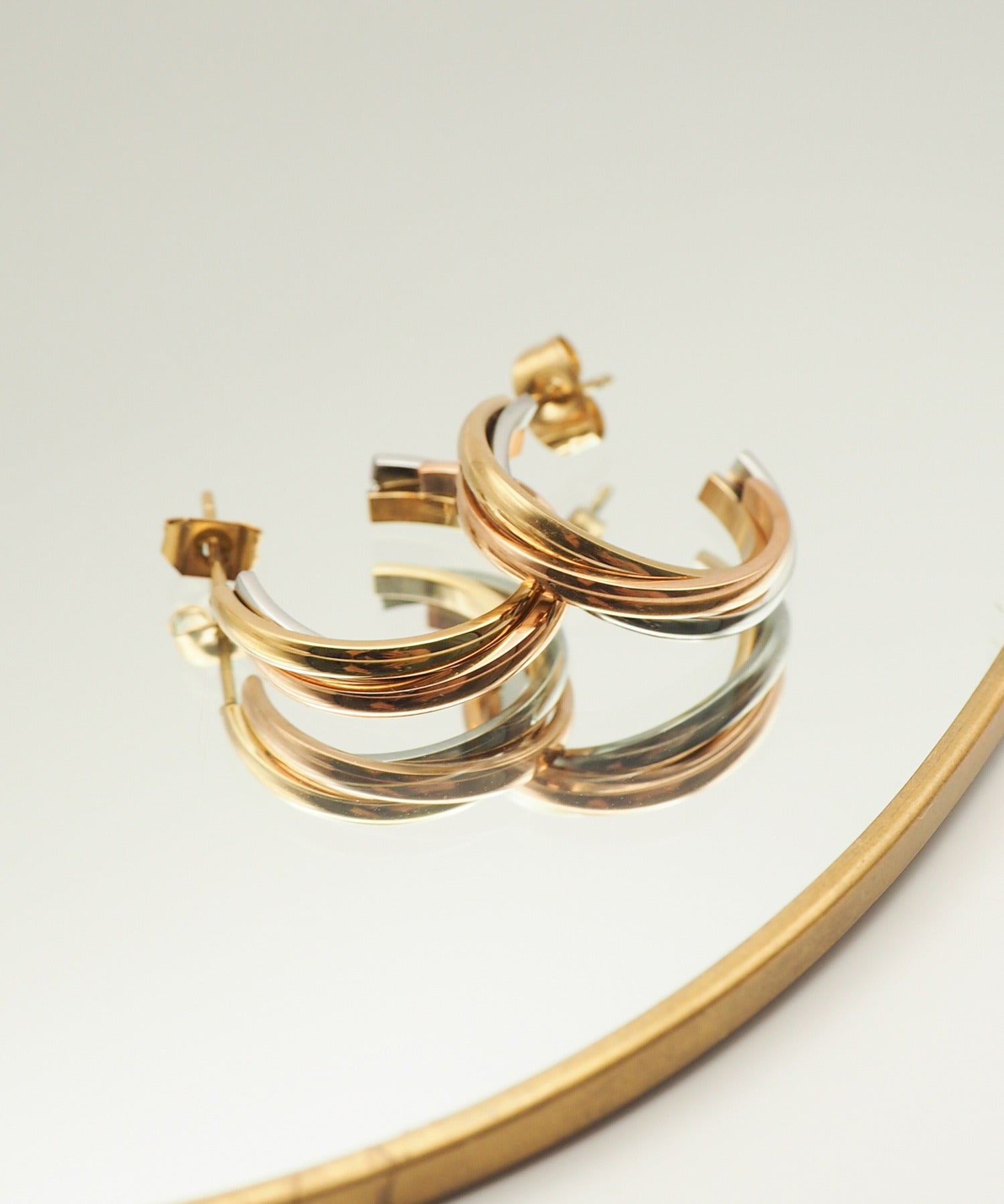 ciite' シーテ ピアス(両耳用) 【 金属アレルギー対応 】 トリプルラインピアス サージカルステンレス (両耳用)