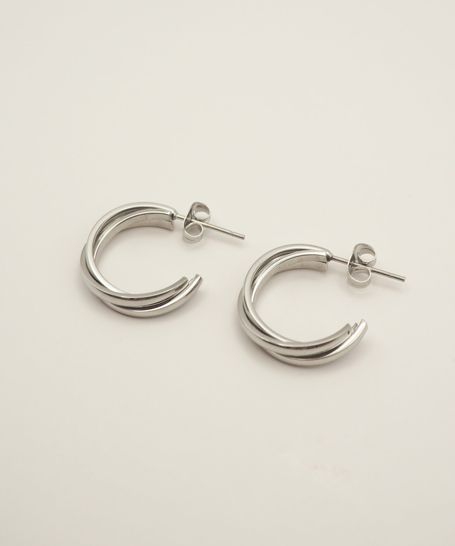 ciite' シーテ ピアス(両耳用) 【 金属アレルギー対応 】 トリプルラインピアス サージカルステンレス (両耳用)