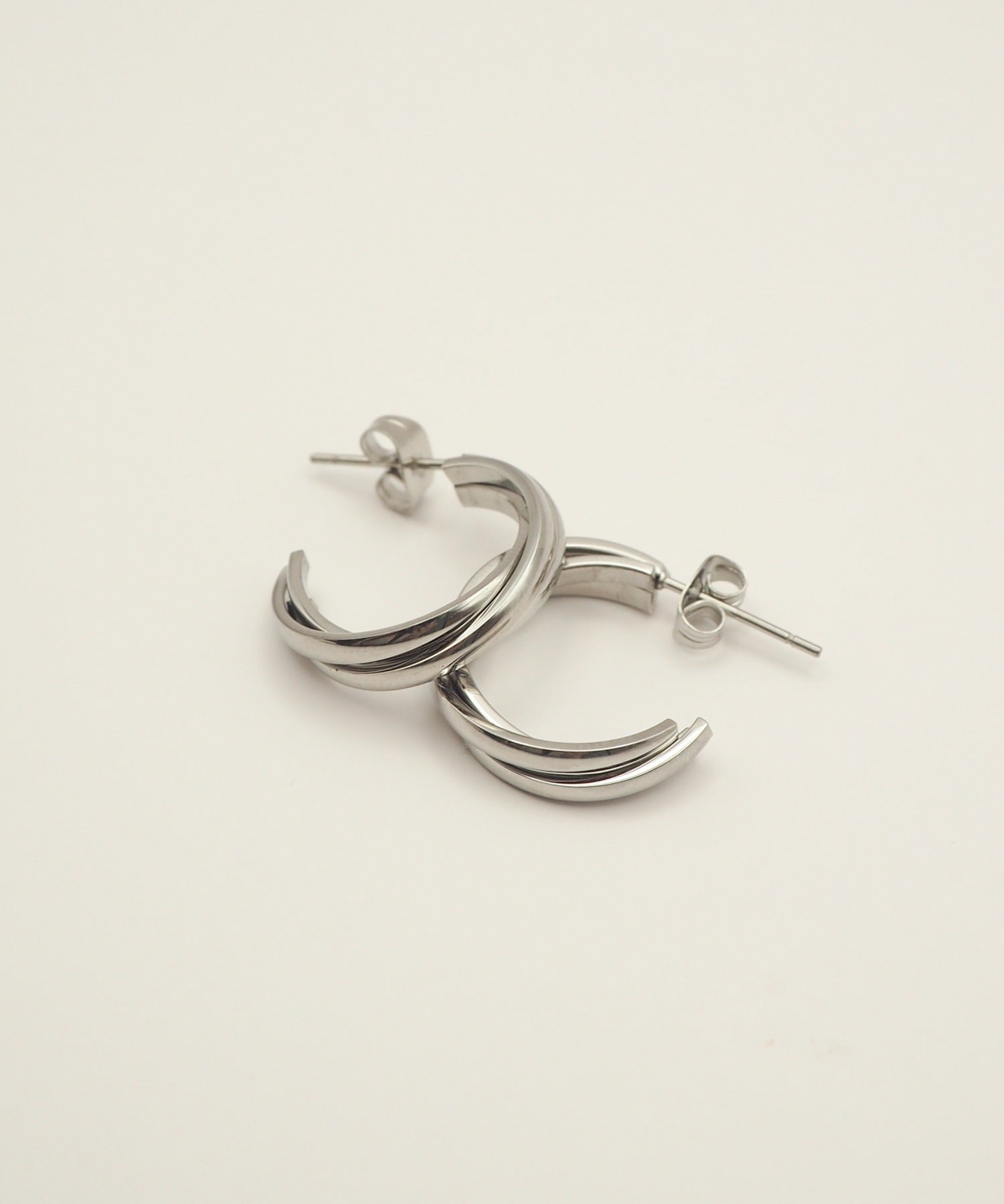 ciite' シーテ ピアス(両耳用) 【 金属アレルギー対応 】 トリプルラインピアス サージカルステンレス (両耳用)
