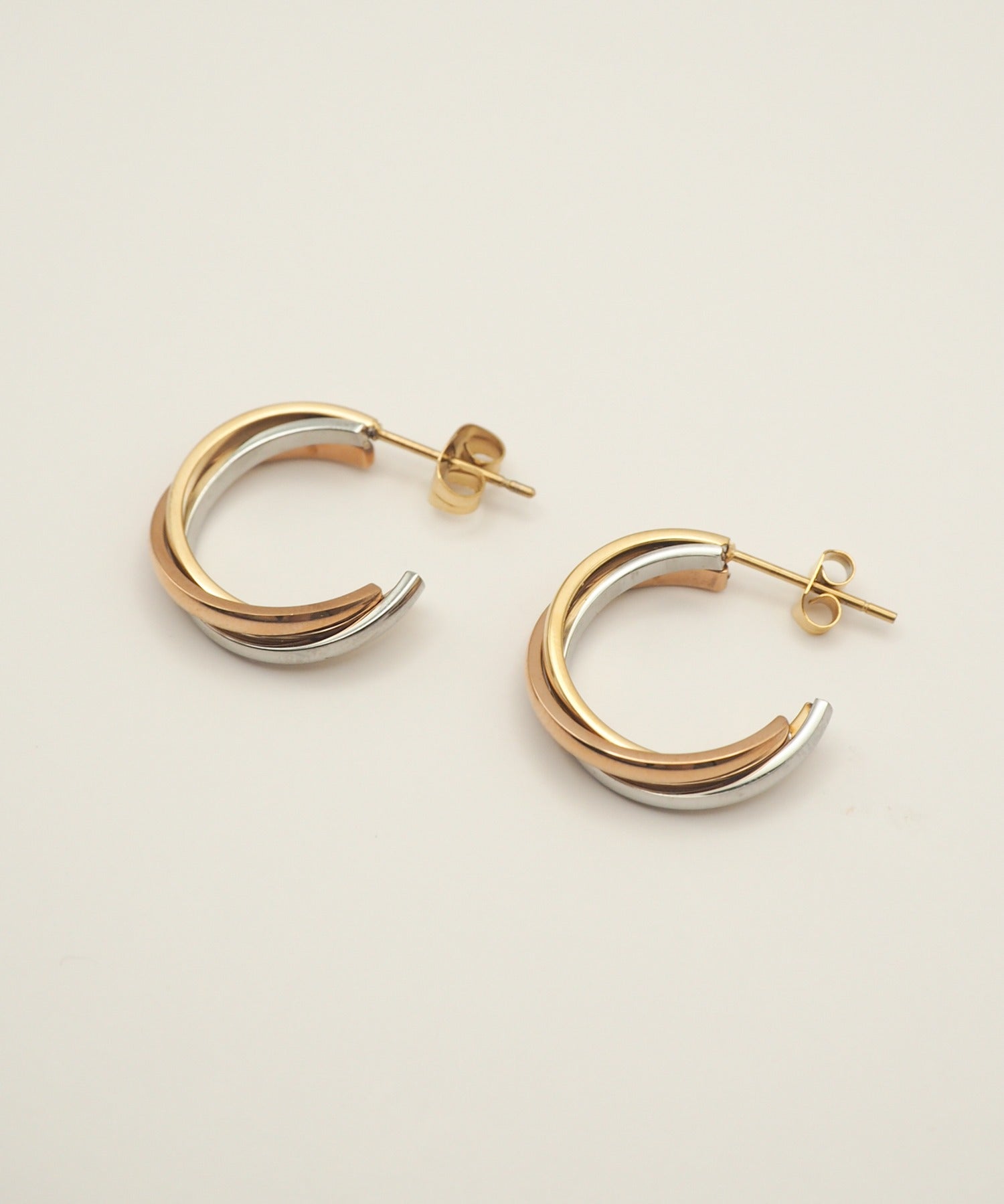 ciite' シーテ ピアス(両耳用) 【 金属アレルギー対応 】 トリプルラインピアス サージカルステンレス (両耳用)