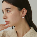 ciite' シーテ ピアス(両耳用) 【 金属アレルギー対応 】 ダブルハートピアス サージカルステンレス (両耳用) シルバー FREE