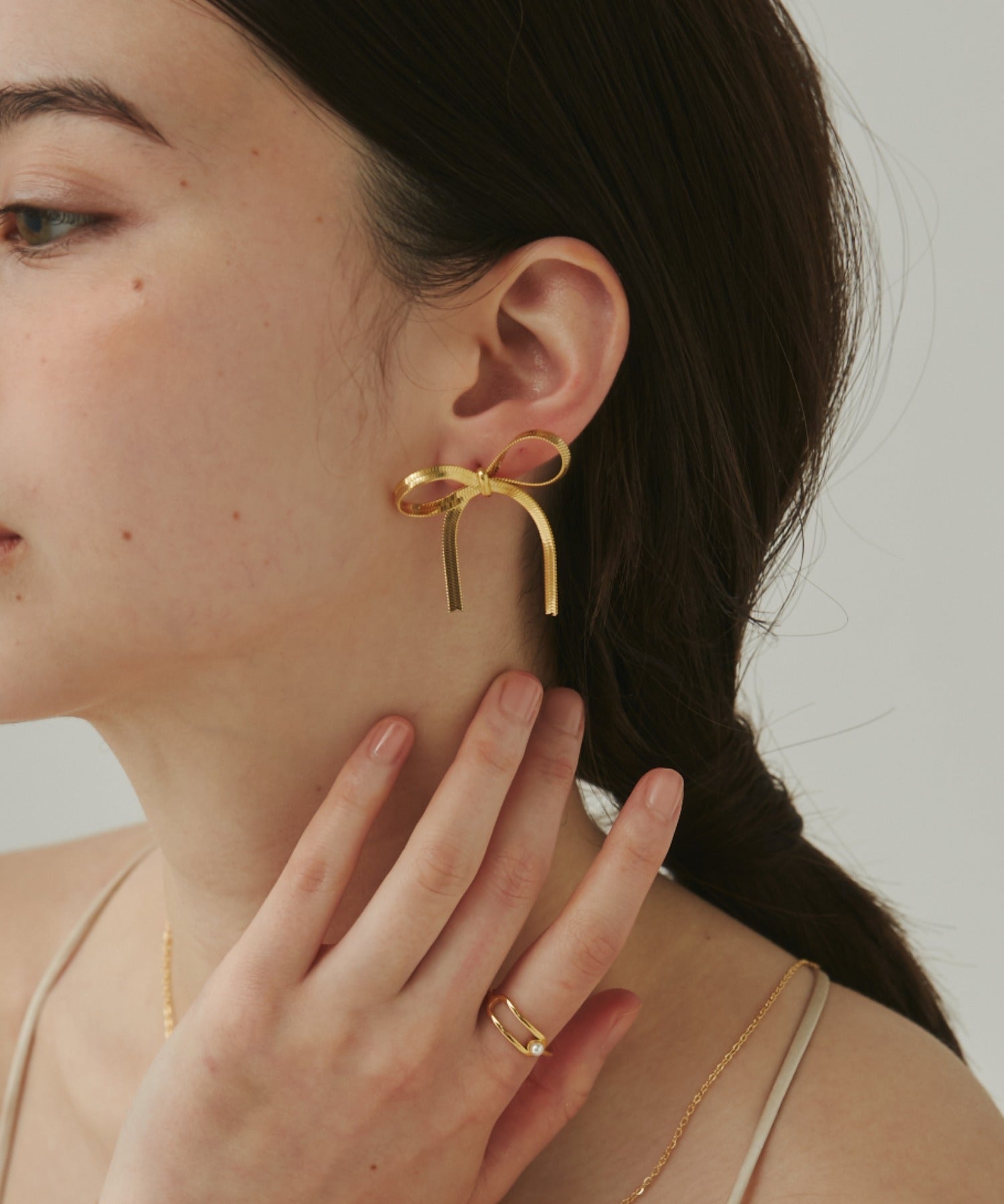 ciite' シーテ ピアス(両耳用) 【 金属アレルギー対応 】 リボンピアス サージカルステンレス (両耳用)