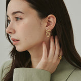 ciite' シーテ ピアス(両耳用) 【 金属アレルギー対応 】 ハートリボンピアス サージカルステンレス (両耳用)