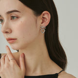 ciite' シーテ ピアス(両耳用) 【 金属アレルギー対応 】 ハートリボンピアス サージカルステンレス (両耳用)