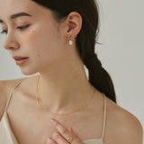 ciite' シーテ ピアス(両耳用) 【 金属アレルギー対応 】 リボンパールピアス サージカルステンレス (両耳用)