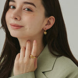 ciite' シーテ ピアス(両耳用) 【 金属アレルギー対応 】 2way リボンフープピアス サージカルステンレス (両耳用)