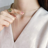 ciite' シーテ ネックレス 【 金属アレルギー対応 】 simple ribbon necklace / シンプル リボン ネックレス サージカルステンレス
