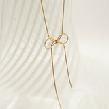 ciite' シーテ ネックレス 【 金属アレルギー対応 】 simple ribbon necklace / シンプル リボン ネックレス サージカルステンレス
