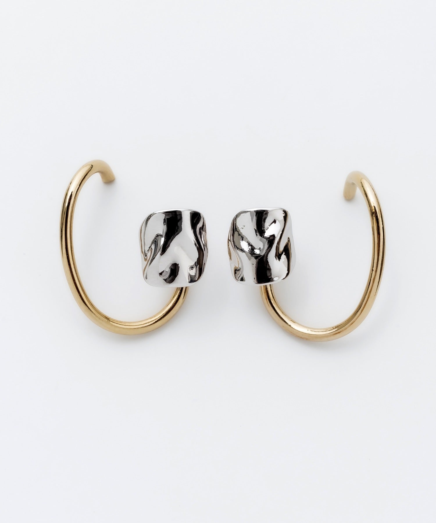 ciite' シーテ ピアス(両耳用) ミックスカラー立体ピアス / イヤーカフ風 (両耳用)