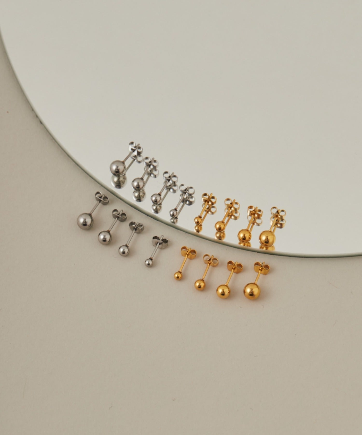 ciite' シーテ ピアス(両耳用) 【 金属アレルギー対応 】 シンプルミニボールピアス サージカルステンレス (両耳用)