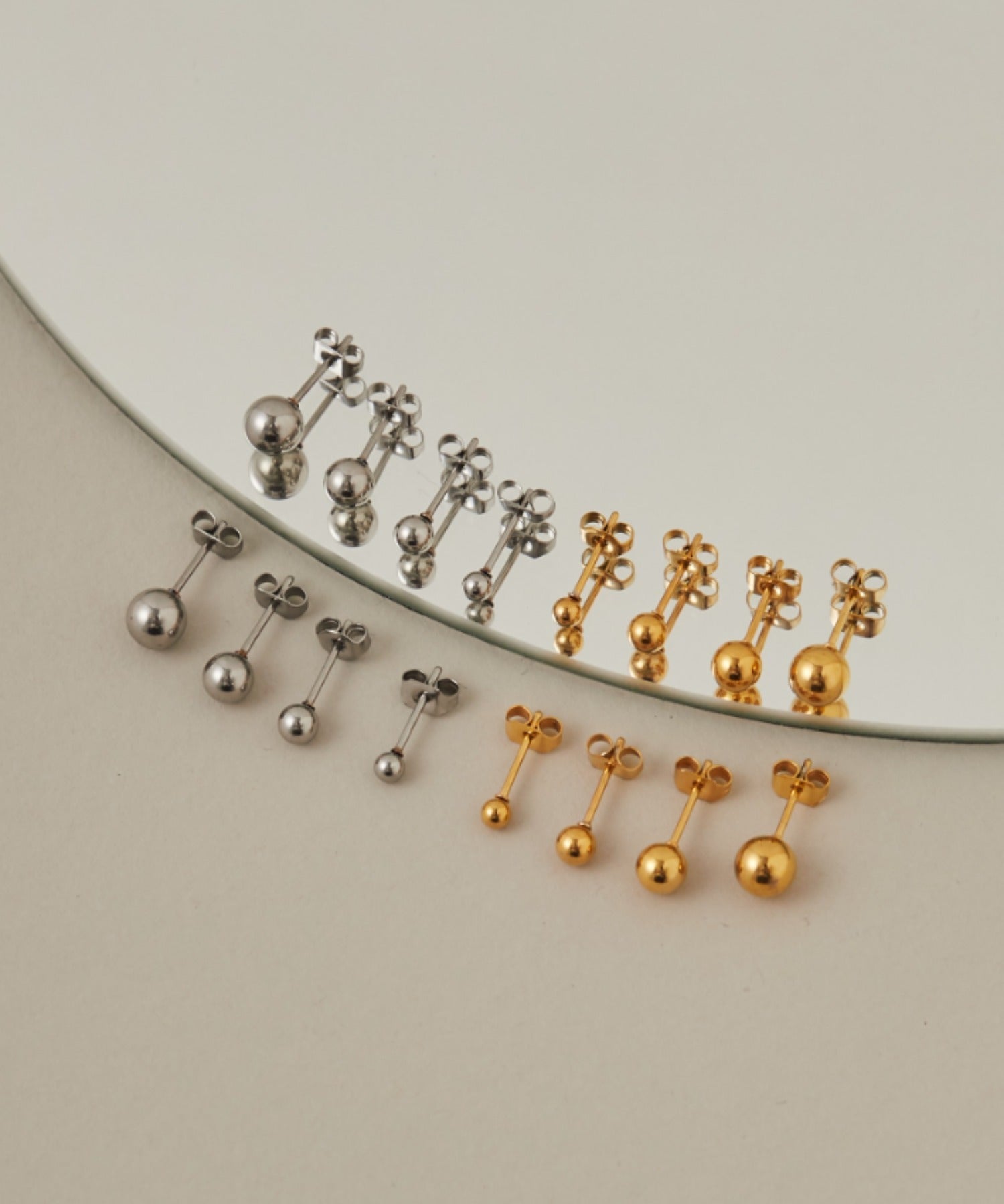 ciite' シーテ ピアス(両耳用) 【 金属アレルギー対応 】 シンプルミニボールピアス サージカルステンレス (両耳用)