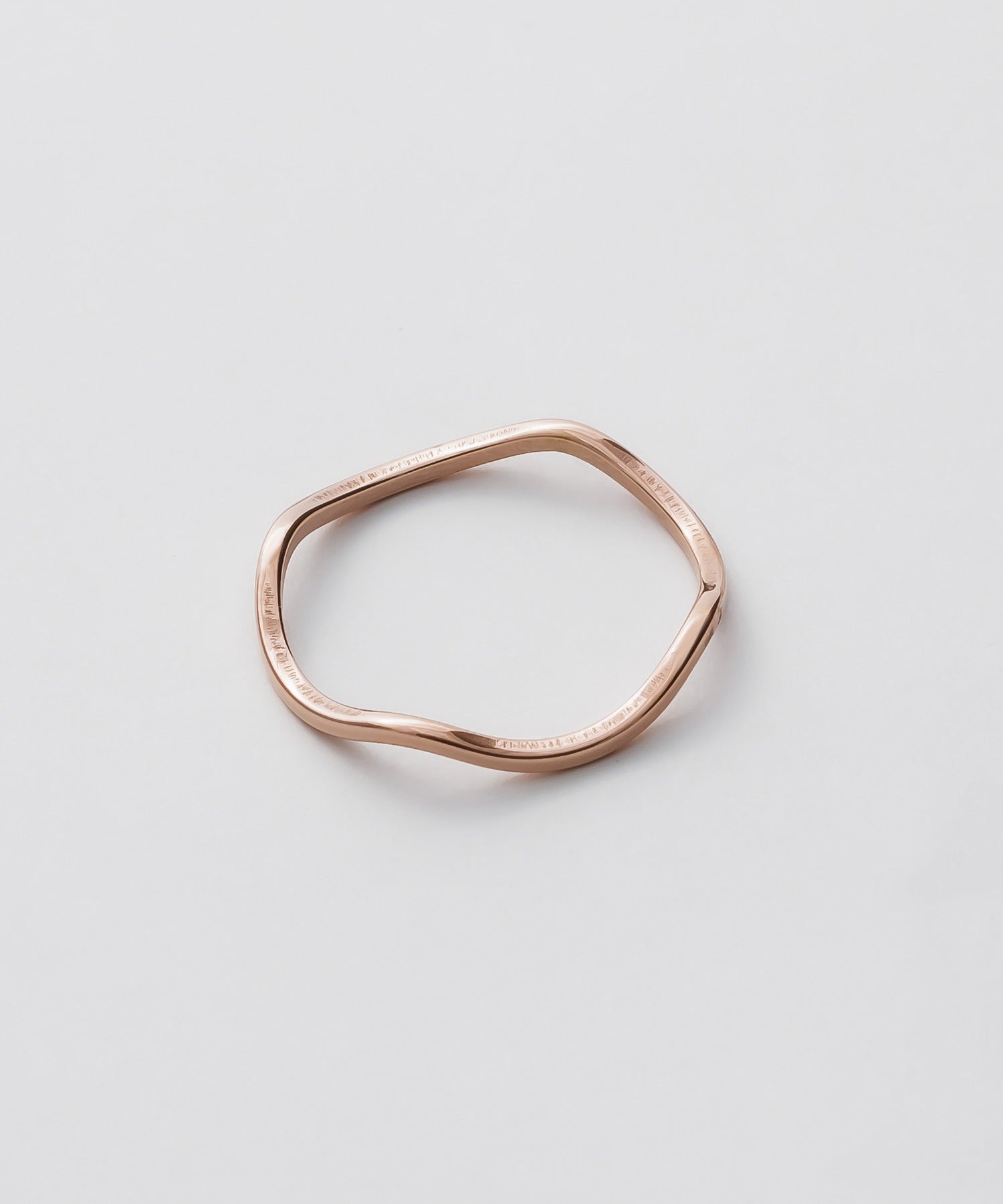 ciite' シーテ リング 【 金属アレルギー対応 】 うねりリング サージカルステンレス ピンクゴールド