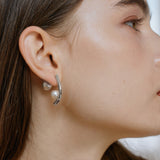 ciite' シーテ ピアス(両耳用) 【 金属アレルギー対応 】パールキャッチ デザインピアス サージカルステンレス シルバー FREE